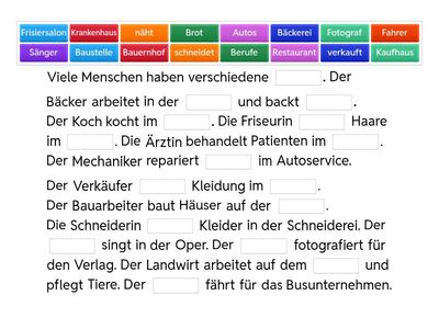 Wer arbeitet wo? Parallelen 6: Lektion 2