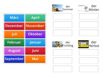 Die Monate und Jahreszeiten