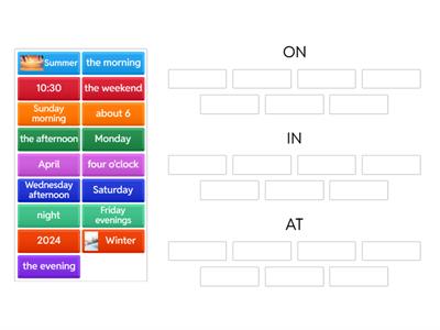 Prepositions with time expressions