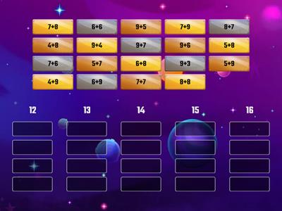 Состав чисел 12, 13, 14, 15, 16