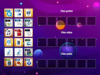 Icone files multimediali