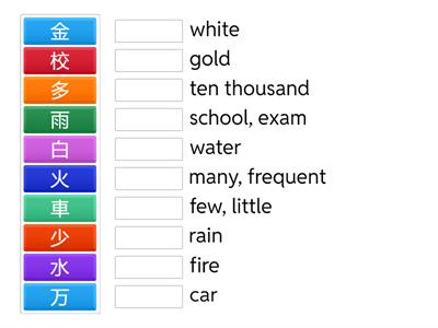Kanji Keyword Matching (JLPT N5 #5)