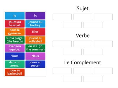 French 8 - Ecris Des Phrases