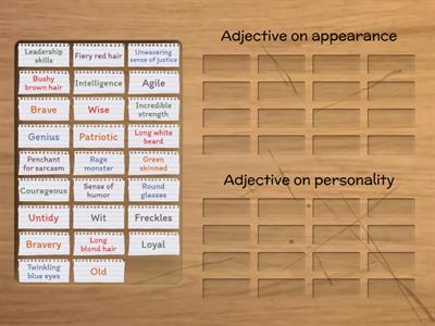 Adjective for apperarance and personality