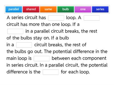 Series and parallel circuits