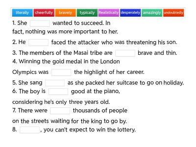 Adverbs Speakout B1+