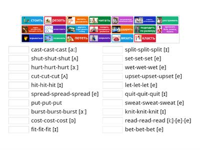 Irregular verbs - group 01 - three forms are the same