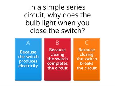 Series and Parallel Circuits Quiz