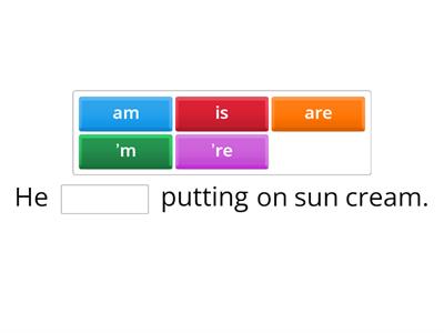 Present continuous, to be