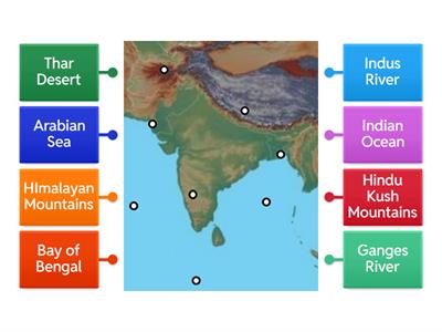 South Asia Physical Map