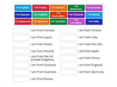 Countries and nationalities 