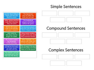 Simple, Compound & Complex Sentences