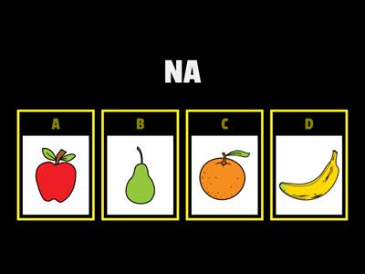 IDENTIFICA LA SÍLABA INICIAL - FRUTAS