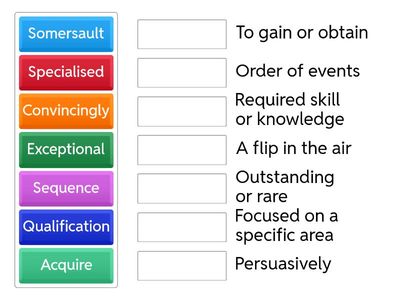 Vocabulary Matching Game