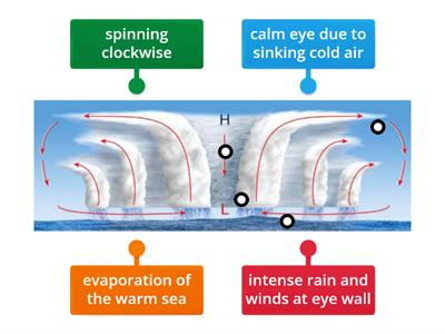 Cross-section of a tropical storm