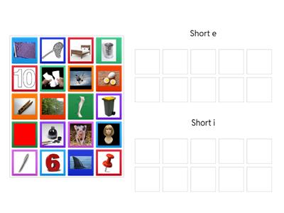 Sound Sort - Short Vowels E and I