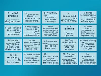 Infinitive or Gerund?