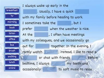 Frecuency Adverbs - Missing words