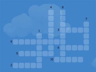 Blue Spelling Crossword