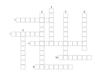 Year 7 - Term 2 - Emotions - Crossword