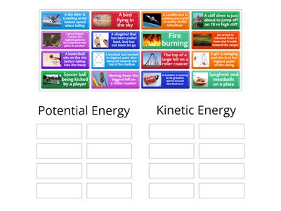 Potential or Kinetic Energy Sort