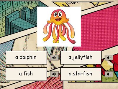 Sea animals (with cliparts)