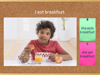 simple present - 3rd person (s)