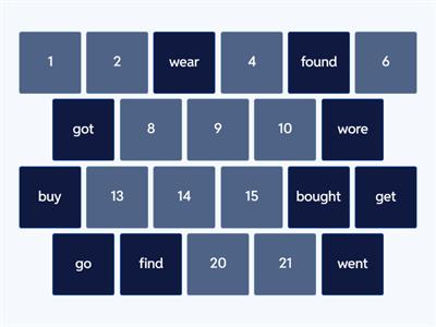 Verbs in Past Simple Unit 5 Get ready for Movers