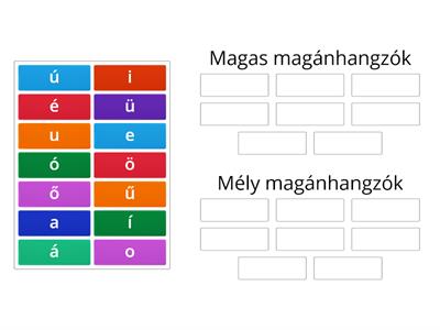 Magas és mély magánhangzók