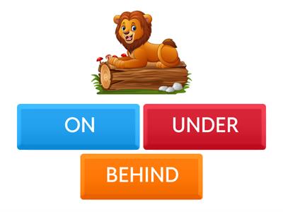 ON IN UNDER BEHIND