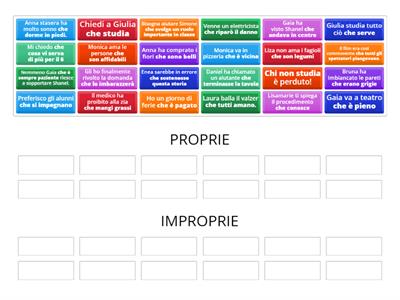 SUBORDINATE RELATIVE (proprie e improprie)