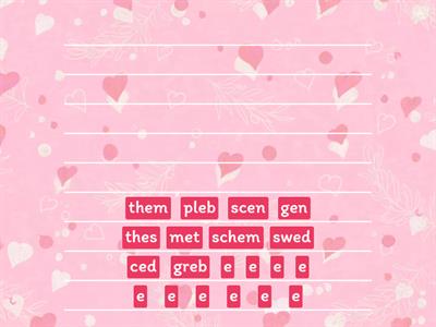 e_e Blends Word Builder