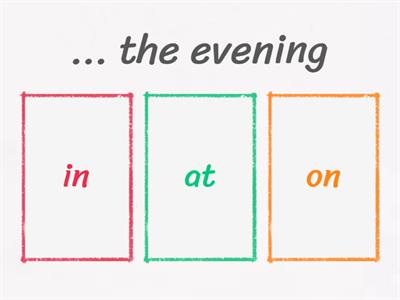 Prepositions of time 