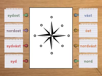 Öva på kompassrosens väderstreck