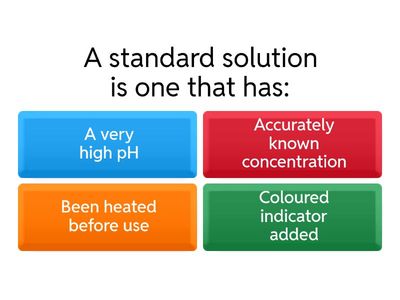 AH Unit 4 - Standard Solutions & Primary Standards 