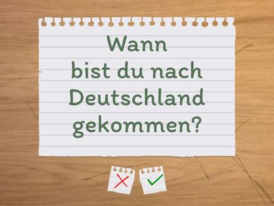 Meine Geschichte - Fragen A2