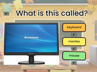 Name the Computer Part + 3 Safety Rules for Young Learners