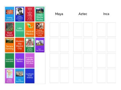  Maya Aztec Inca Sort