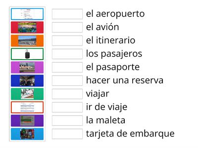 De viaje: vocabulario planear un viaje