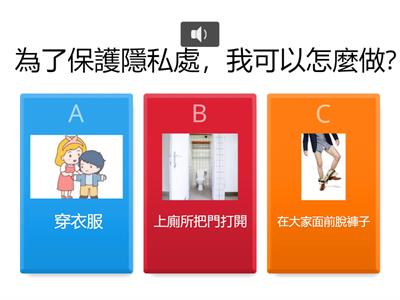 認識身體界線(保護隱私處)