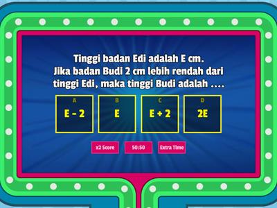  Model Matematika pada Aljabar 2