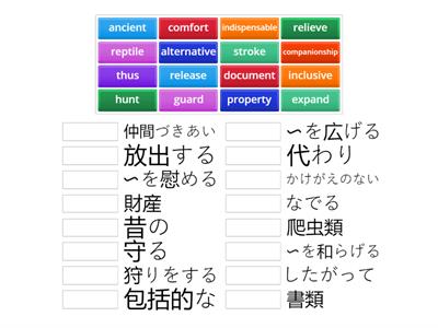 Blue Marble II Animals 1&2単語