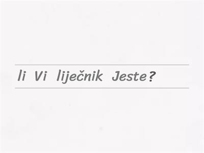 Vježba - poredak riječi