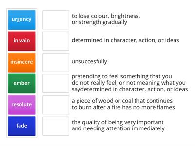 Vocabulary from Tonight, Tonight 