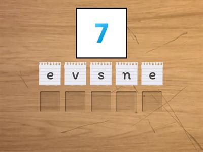 Numbers 0-10 - Unscramble