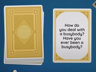 People idioms. Speaking questions