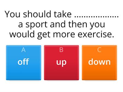 Phrasal verbs exercise unit 3