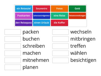 Wortschatz Reisen