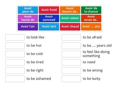 Avoir Expressions