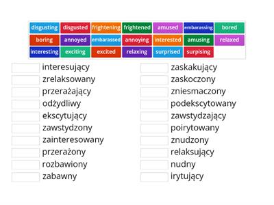  -ed/ -ing adjectives